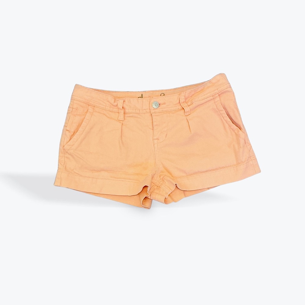 American Rag Cie Womens Peach Cotton‎ Stretch Casual Shorts Size 7 Mid Rise
